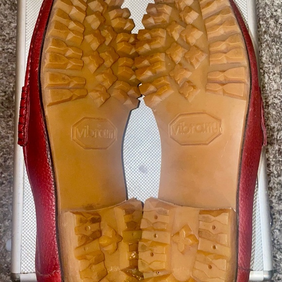 Gucci loafer horsebit size 9 red vibram gum sole clean 10!10 send offer - Picture 9 of 13